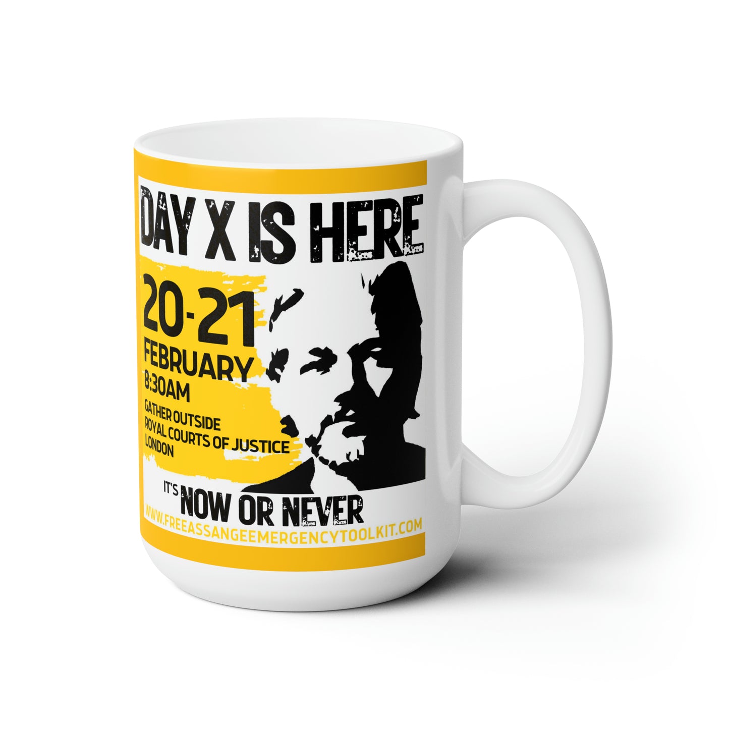 (US Printer) Day X is Here Yellow Ceramic Mug 15oz