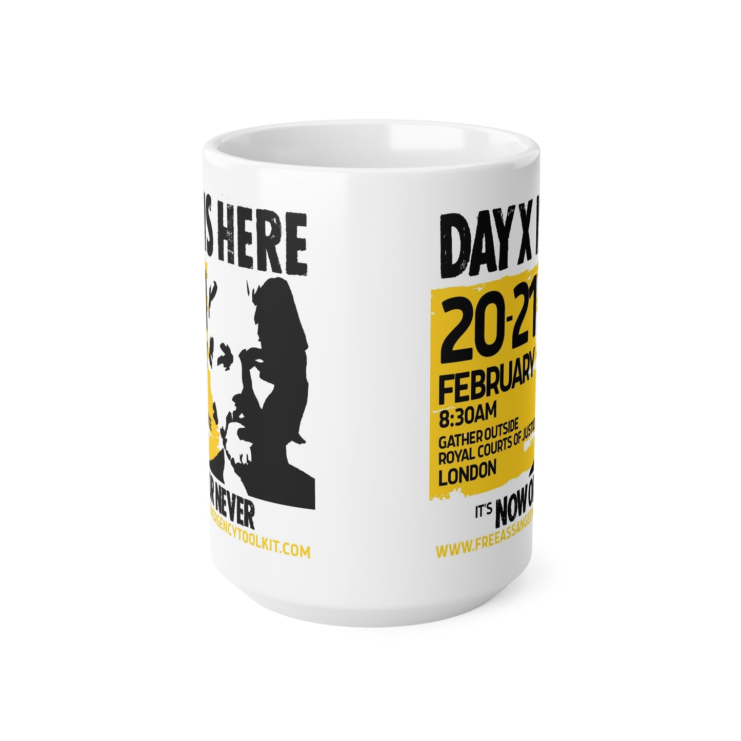 Day X is here. Ceramic Coffee Cups, 11oz, 15oz