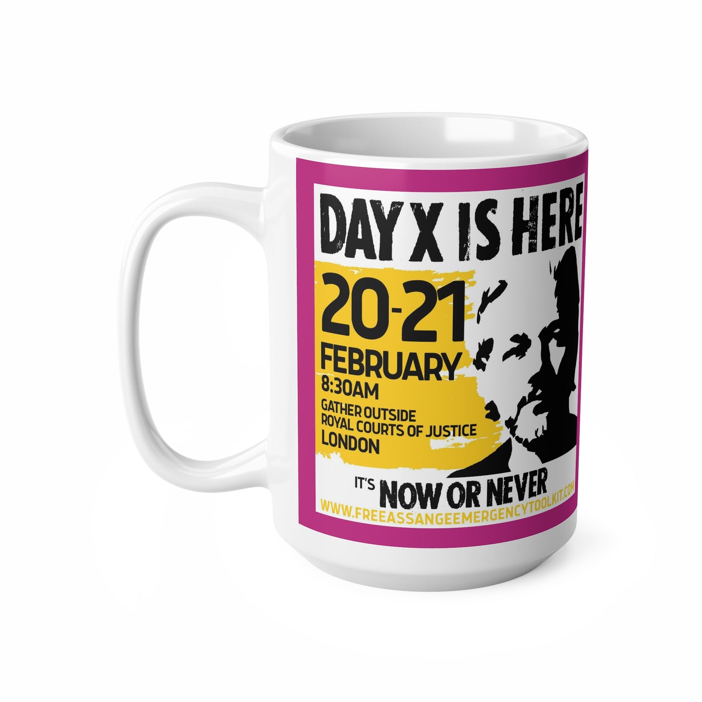 (UK) Day X is here. Pink Ceramic Coffee Cups, 11oz, 15oz