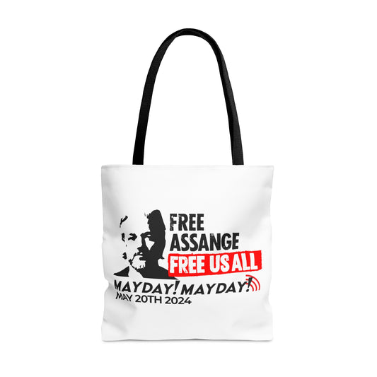 (UK) "Free Assange, Free Us All - Mayday! Mayday!" Tote Bag