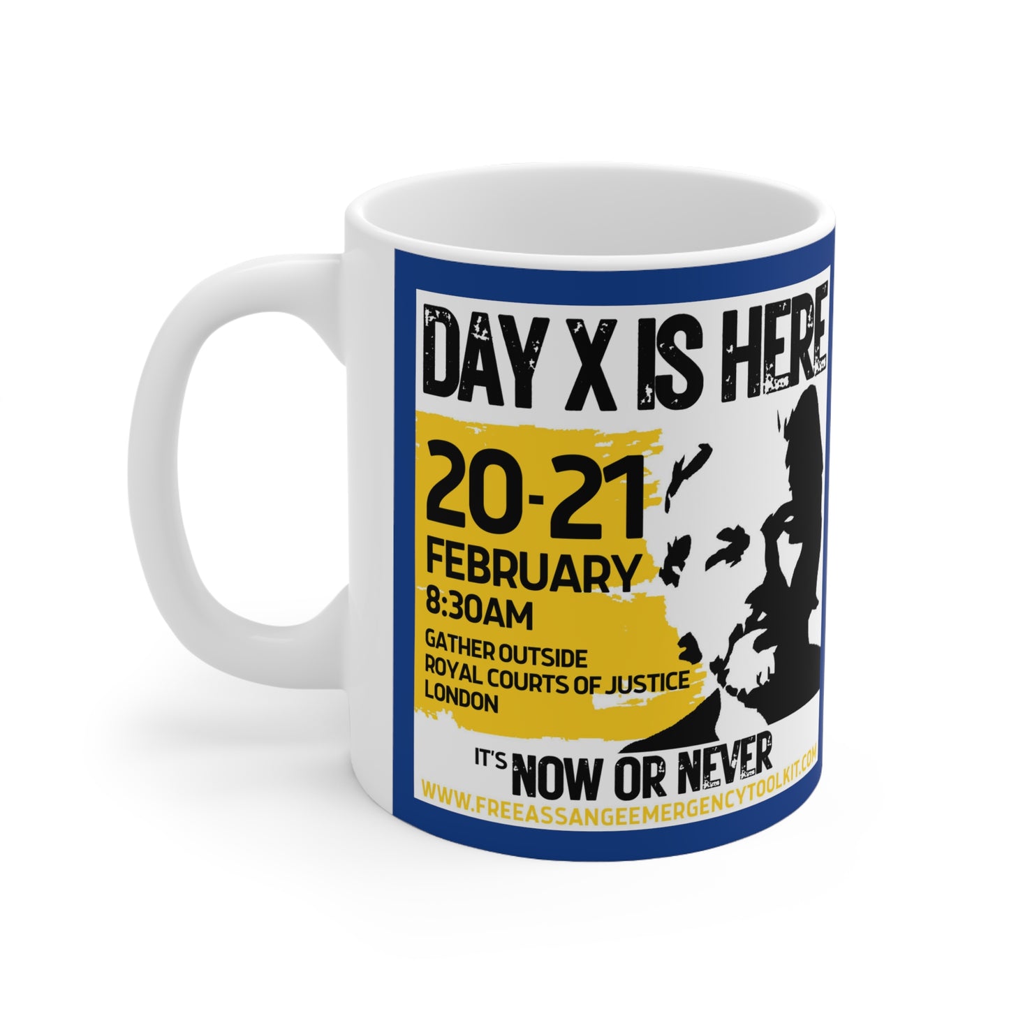 (US Printer) DAY X is Here Blue Ceramic Mug 11oz