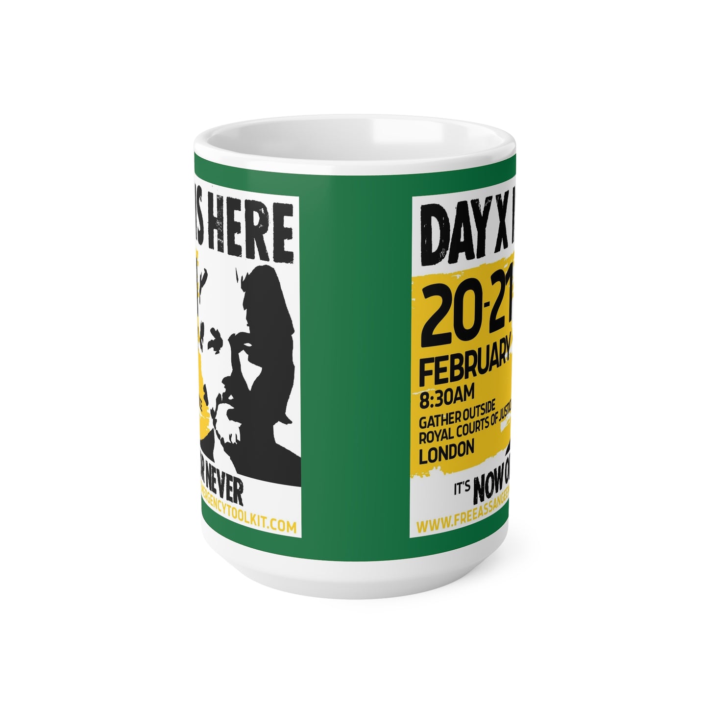 Day X is here. Green Ceramic Coffee Cups, 11oz, 15oz