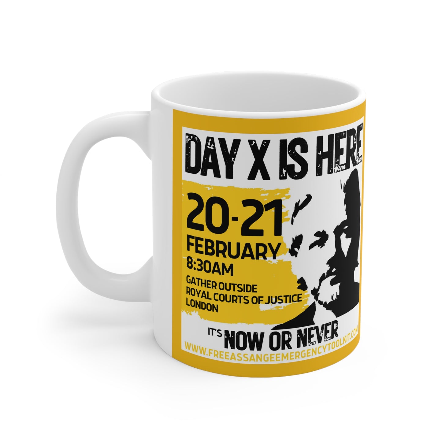 (US Printer) DAY X is Here Yellow Ceramic Mug 11oz