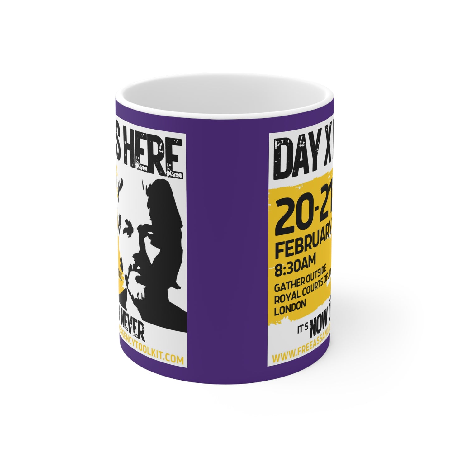 (US Printer) DAY X is Here Purple Ceramic Mug 11oz