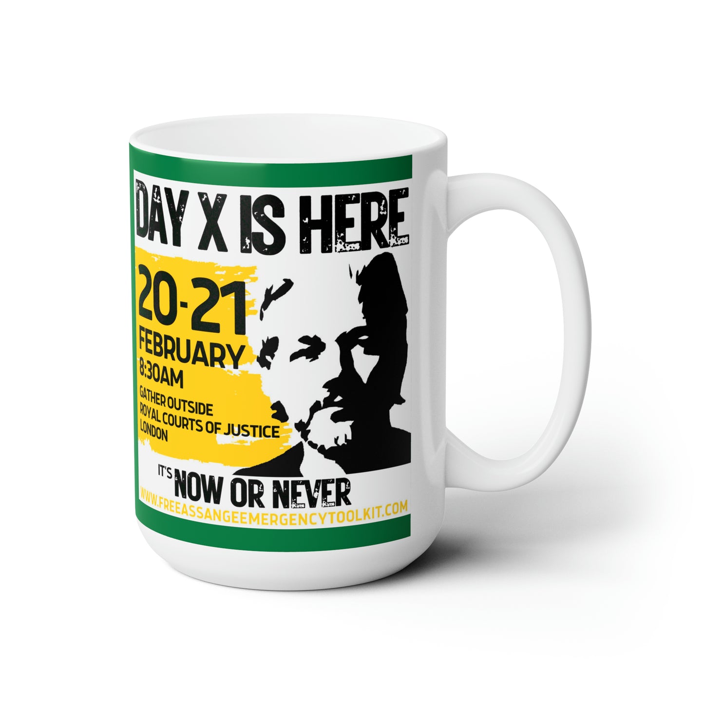 (US Printer) Day X is Here Green Ceramic Mug 15oz