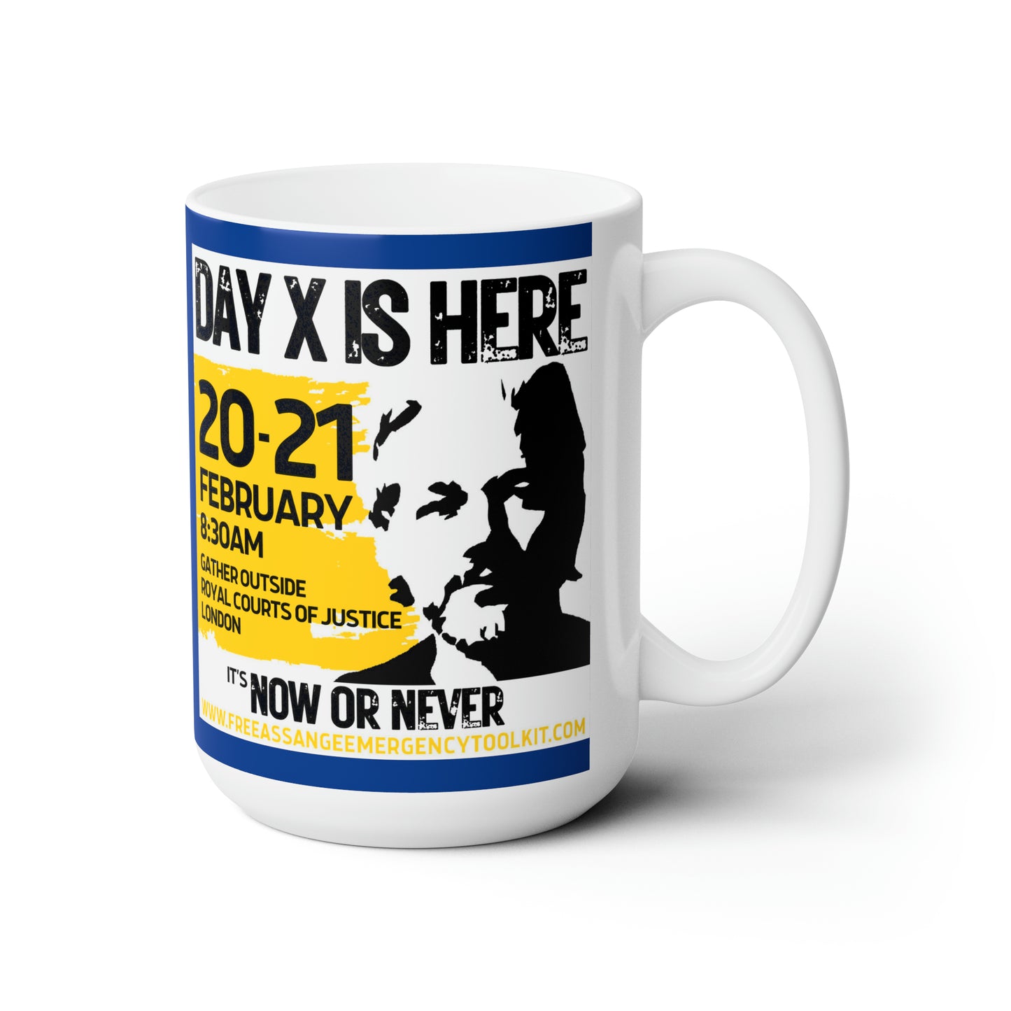 (US Printer) Day X is Here Blue Ceramic Mug 15oz