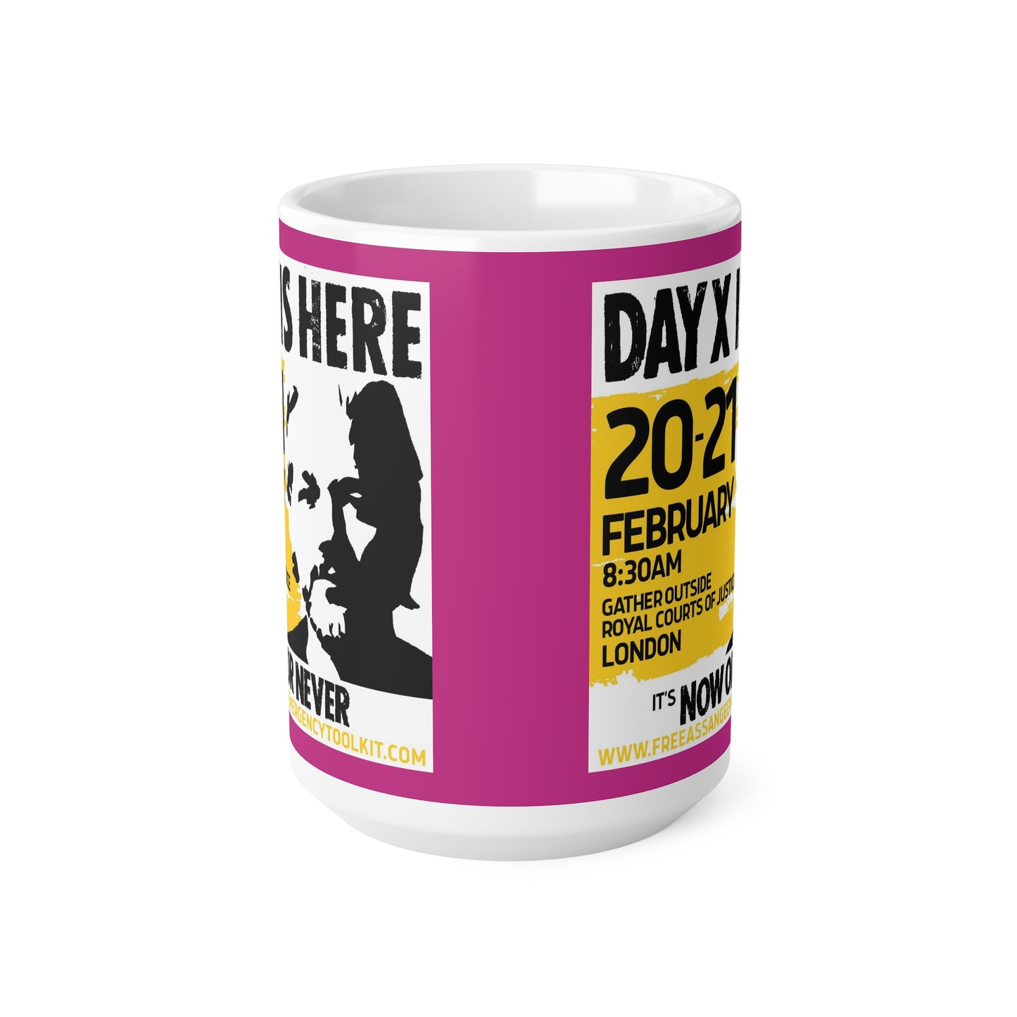 Day X is here. Pink Ceramic Coffee Cups, 11oz, 15oz