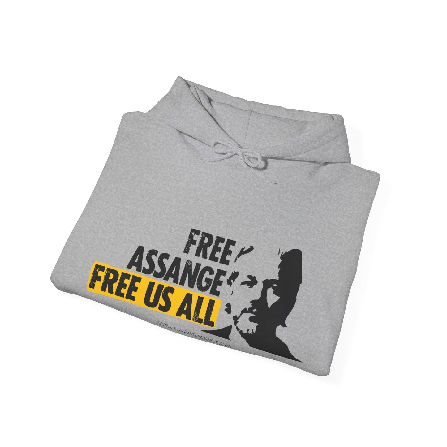 "Free Assange, Free Us All" Unisex Heavy Blend™ Hooded Sweatshirt