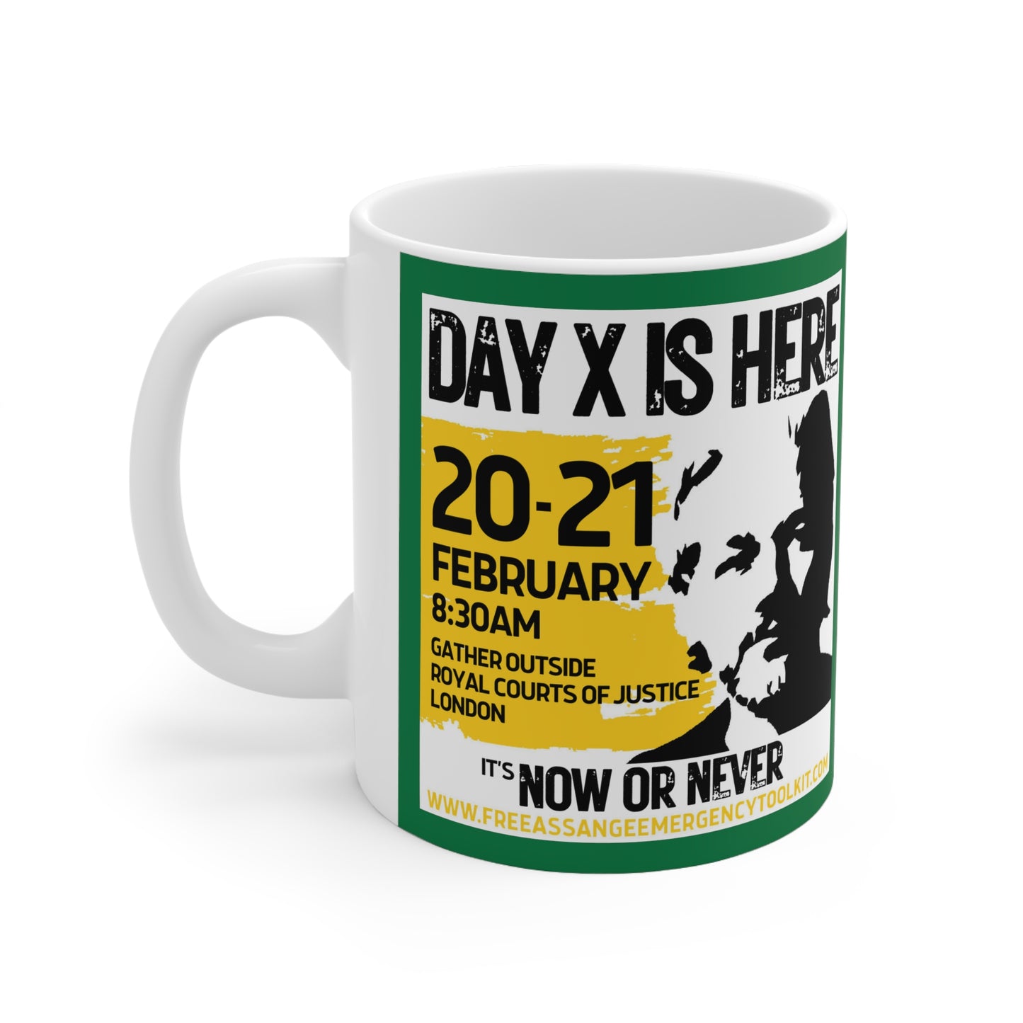(US Printer) DAY X is Here Green Ceramic Mug 11oz