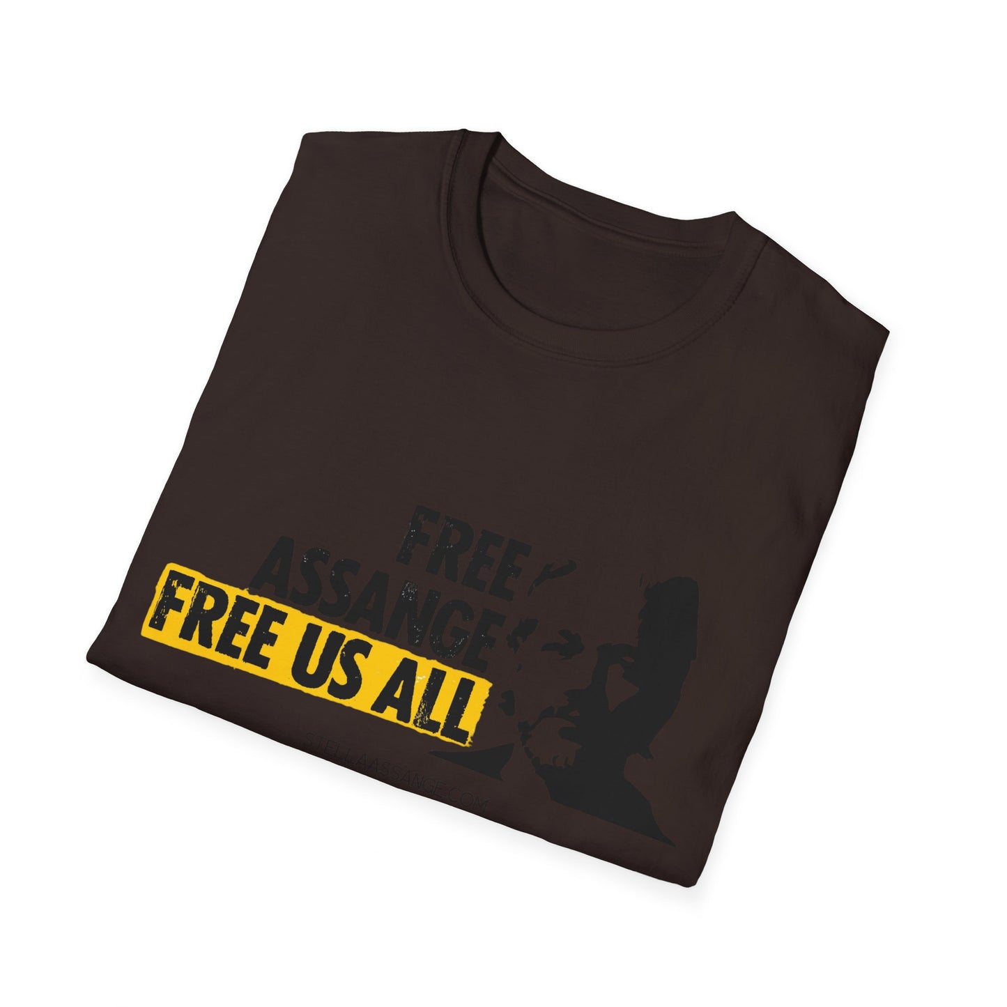 (US) "Free Assange, Free Us All" Unisex Softstyle T-Shirt